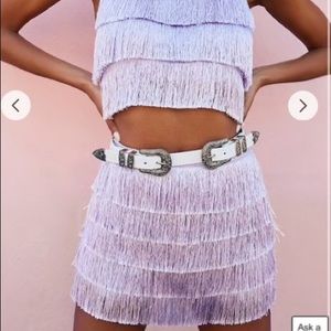 Lavender fringe 2 piece